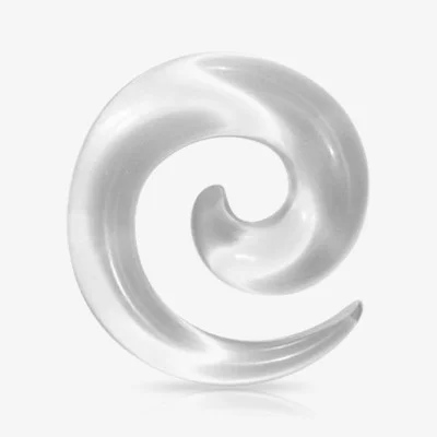 Espiral Expansor de Acrílico Transparente - Caracol - Espiral