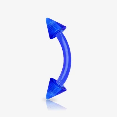 Piercing Curvo de Acrílico Flexível - Spike - Piercings de Sobrancelha